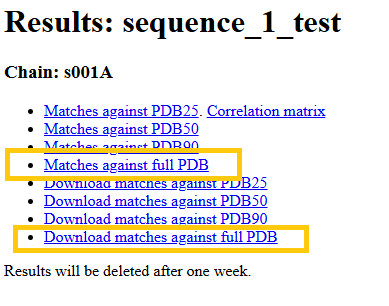 DALI Results Page