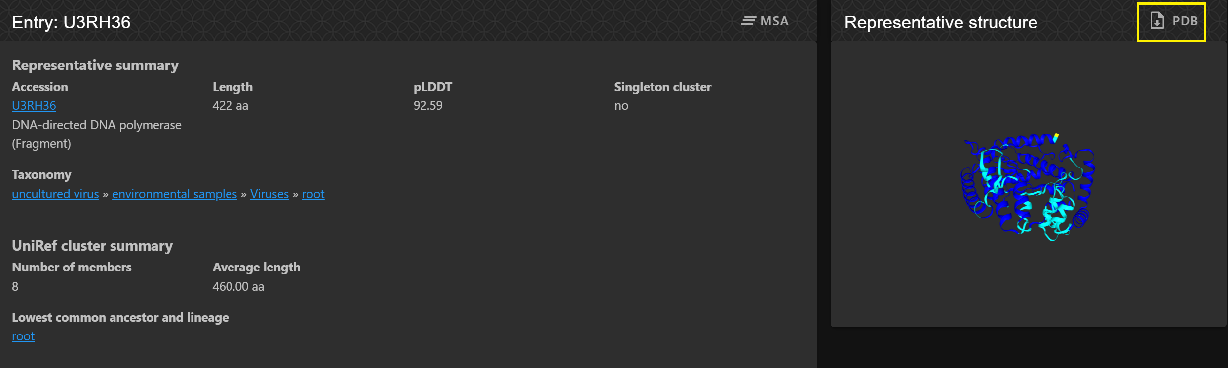 Foldseek Top hit